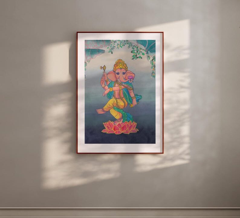 Dancing Ganesh Art Print