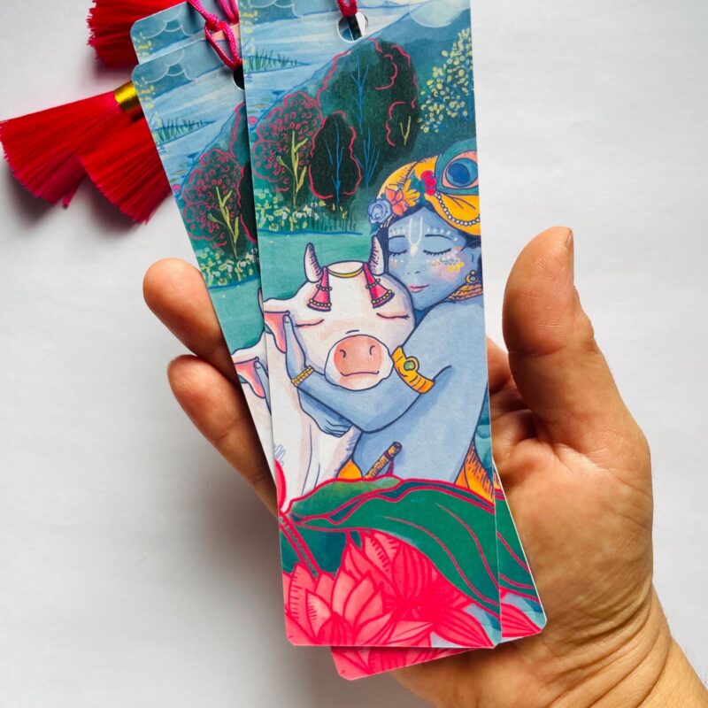Krishna & Hamsi cow Bookmark
