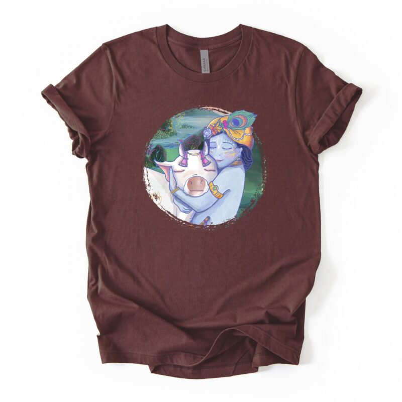 Krishna & Hamsi cow Unisex t-shirt